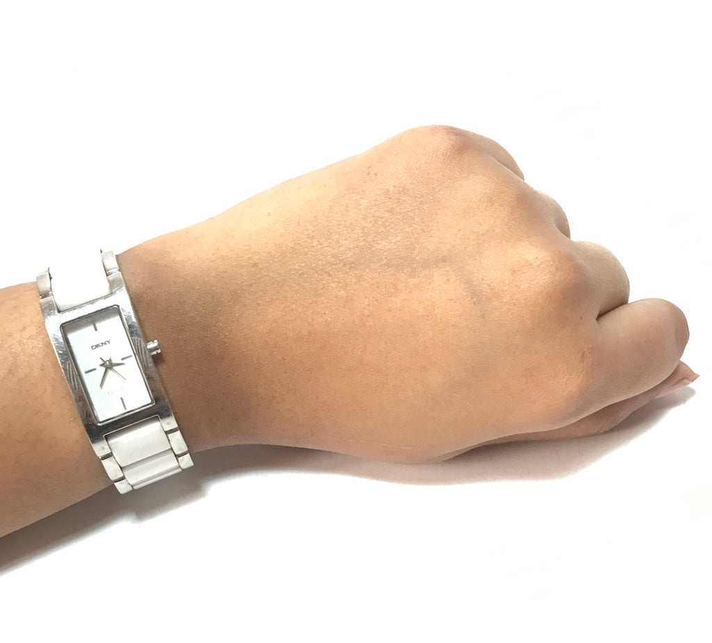 DKNY White Ceramic Wristwatch | Pre Loved |