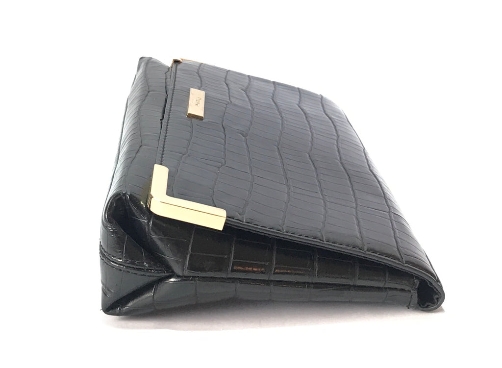DUNE Croc Print Black Clutch | Pre Loved |