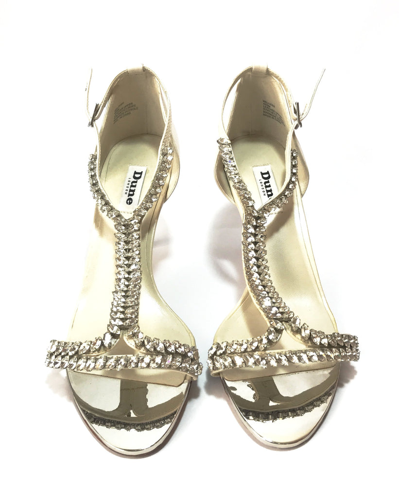 DUNE 'MELODEE' Crystal Rhinestone D'ORSAY Heels | Gently Used |