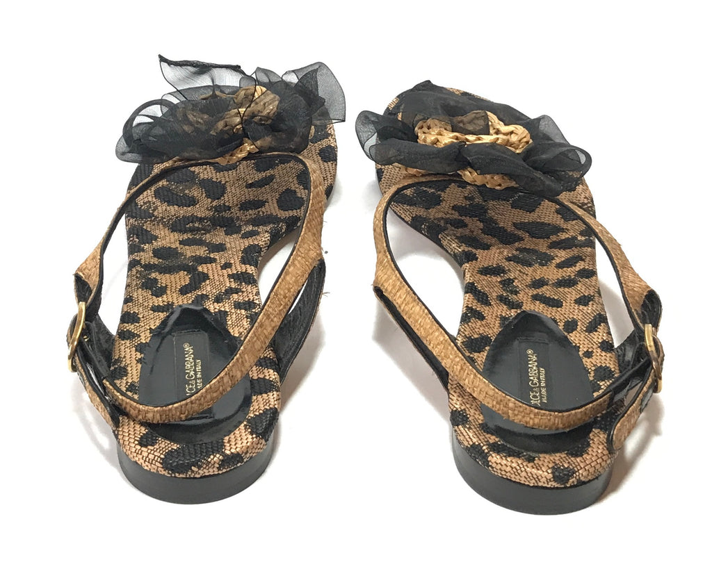 Dolce & Gabbana Floral Animal Print Sandals | Gently Used |