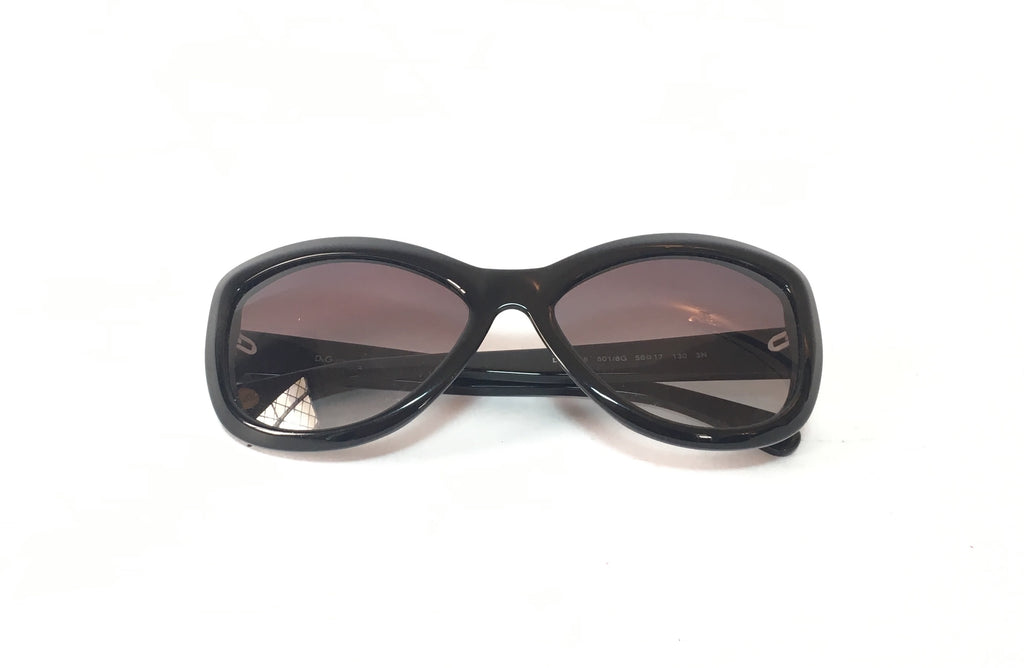 Dolce & Gabbana D&G3046 Cat Eye Black Sunglasses | Gently Used |