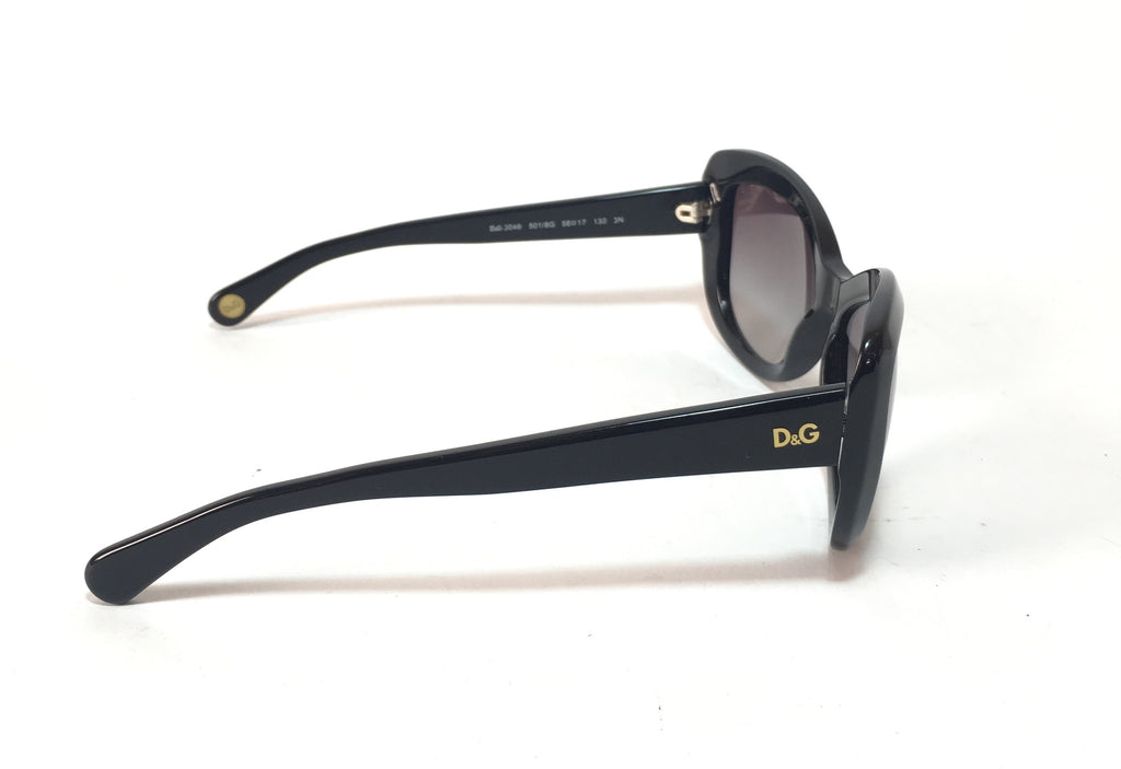 Dolce & Gabbana D&G3046 Cat Eye Black Sunglasses | Gently Used |