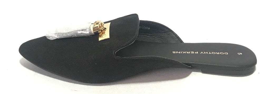 Dorothy Perkins Black Suede Pointed Mules | Brand New |
