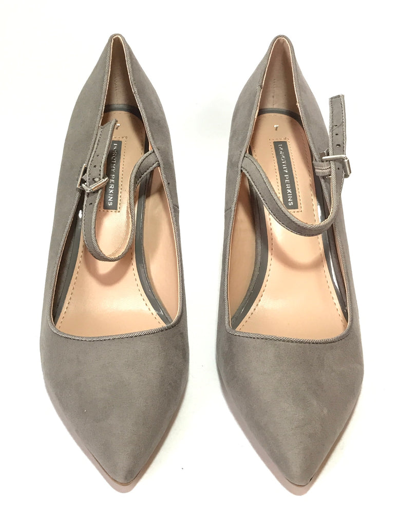 Dorothy Perkins Grey Suede Pointed Pumps | Brand New |
