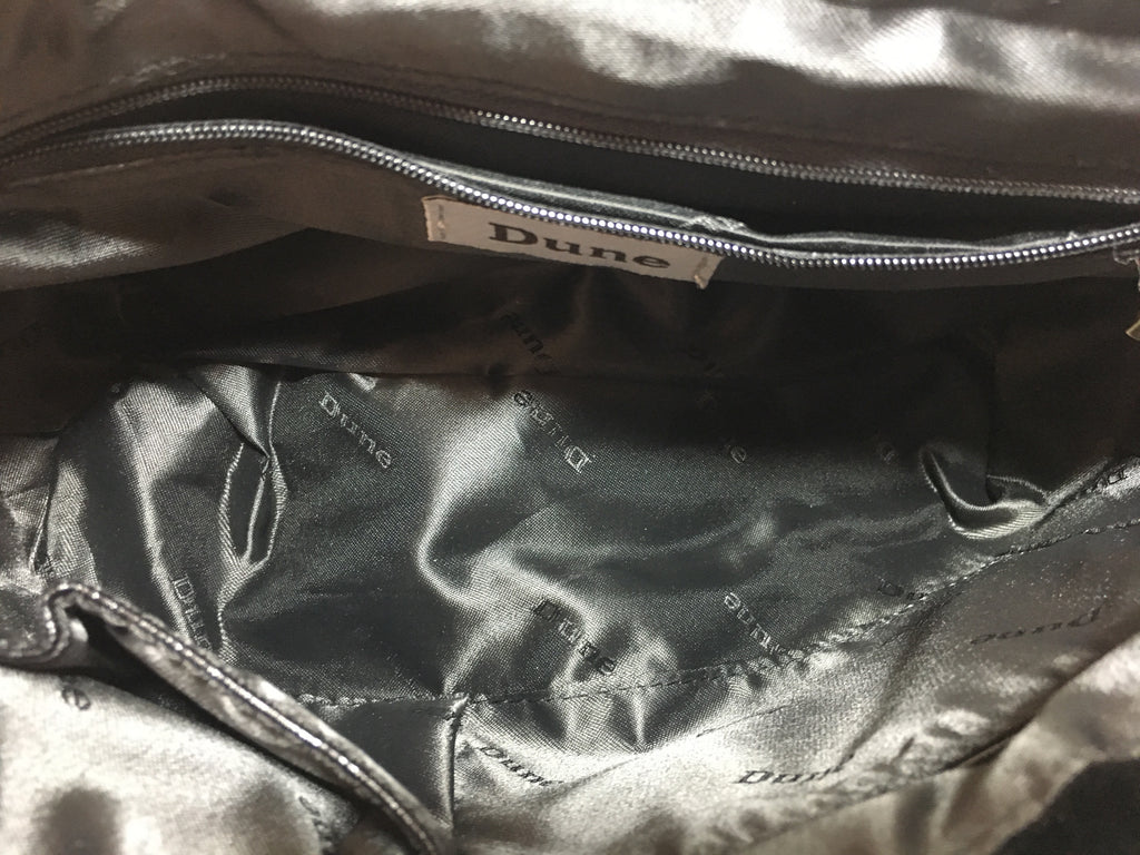 DUNE Black Faux Leather & Gold Chain Shoulder Bag | Gently Used |