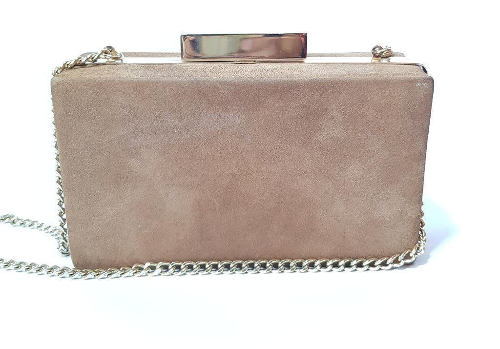 DUNE Brown Rhinestone Box Clutch | Pre Loved |