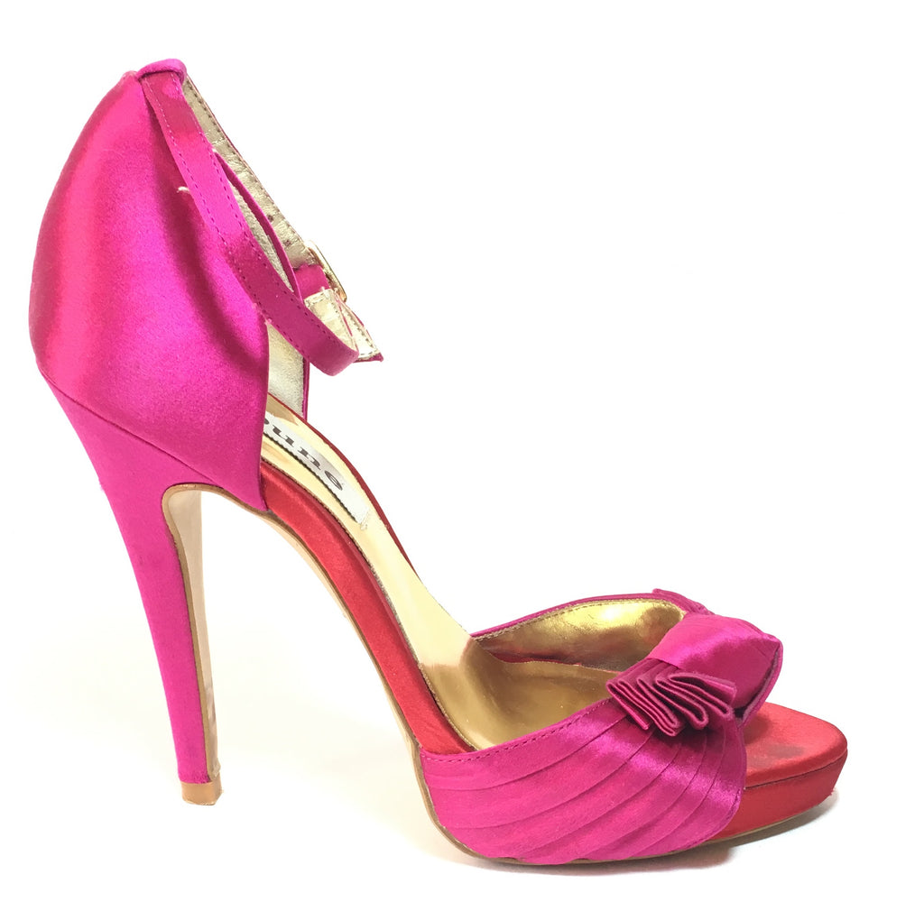 DUNE Fuschia 'Mystique' D'orsay Peep Toe Heels | Pre Loved |