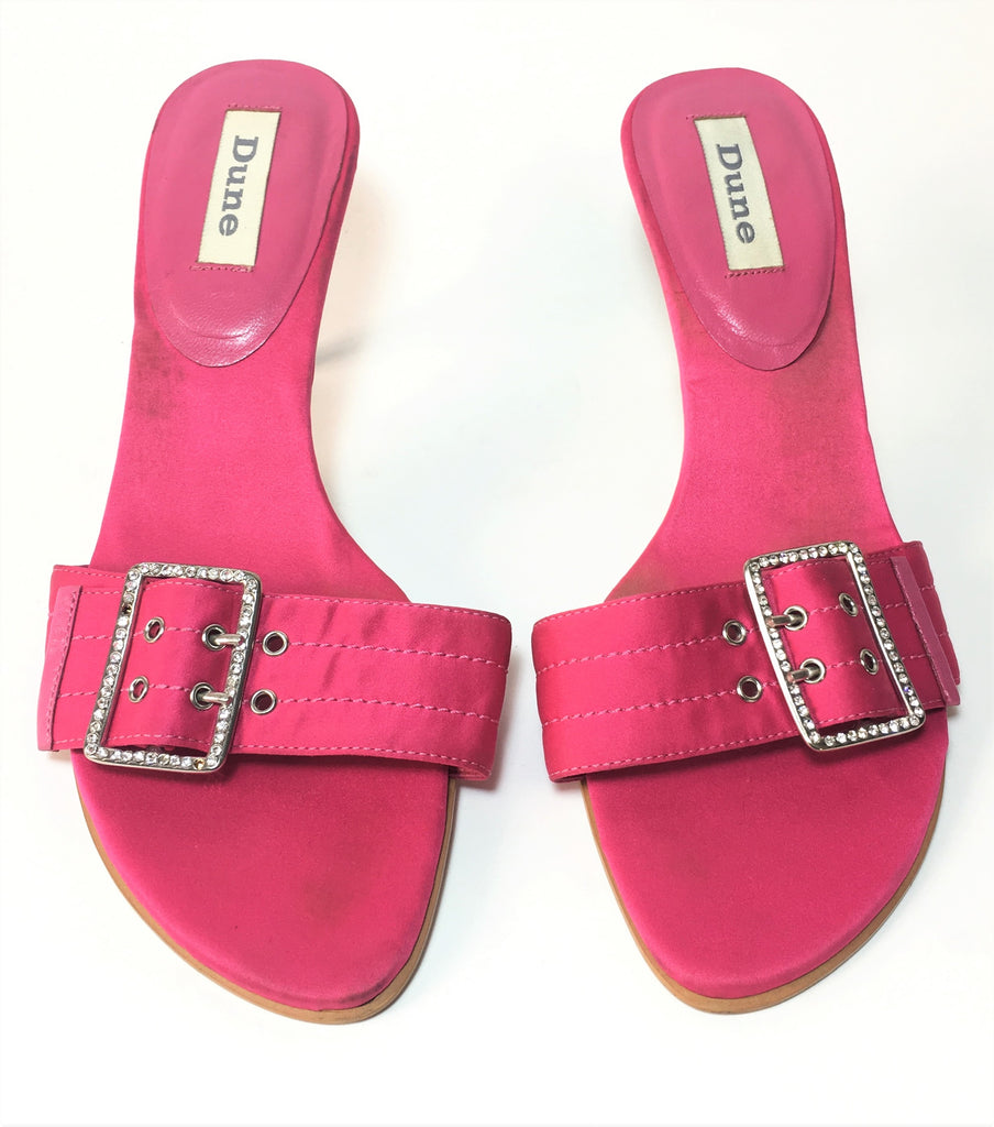 DUNE Pink Rhinestone Buckle Heels | Gently Used |