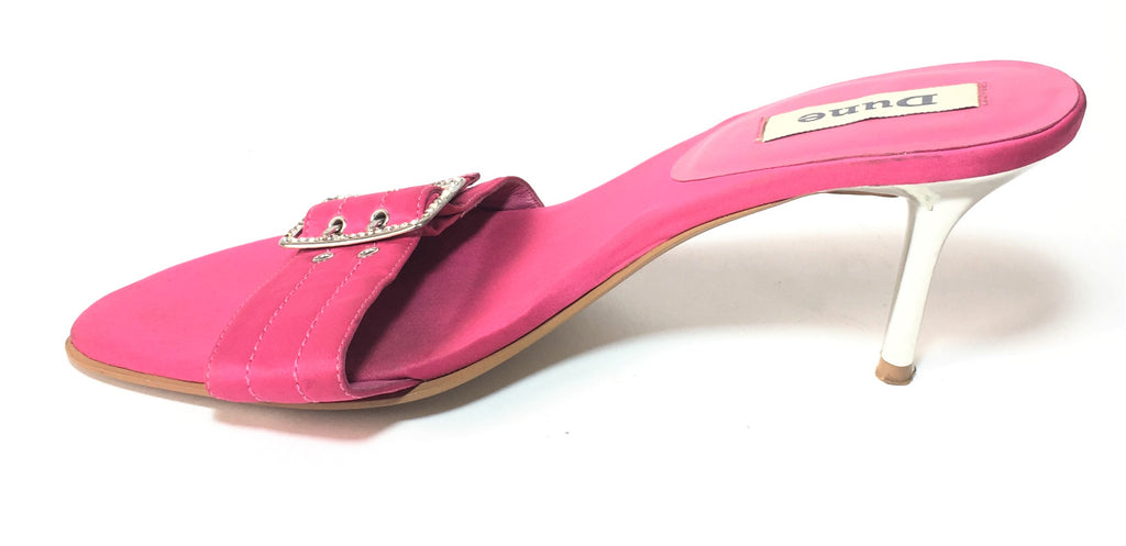 DUNE Pink Rhinestone Buckle Heels | Gently Used |