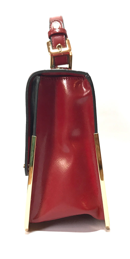 DUNE Red & Gold Leather Tote | Gently Used |