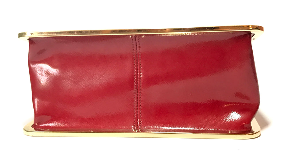 DUNE Red & Gold Leather Tote | Gently Used |