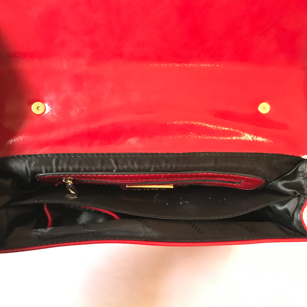 DUNE Red & Gold Leather Tote | Gently Used |
