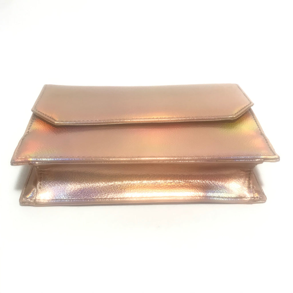 Head Over Heels by Dune Rose Gold Leatherette Clutch | Like New |