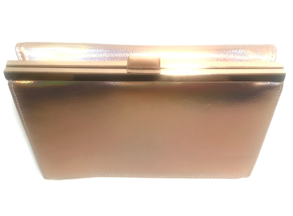 Head Over Heels by Dune Rose Gold Leatherette Clutch | Like New |
