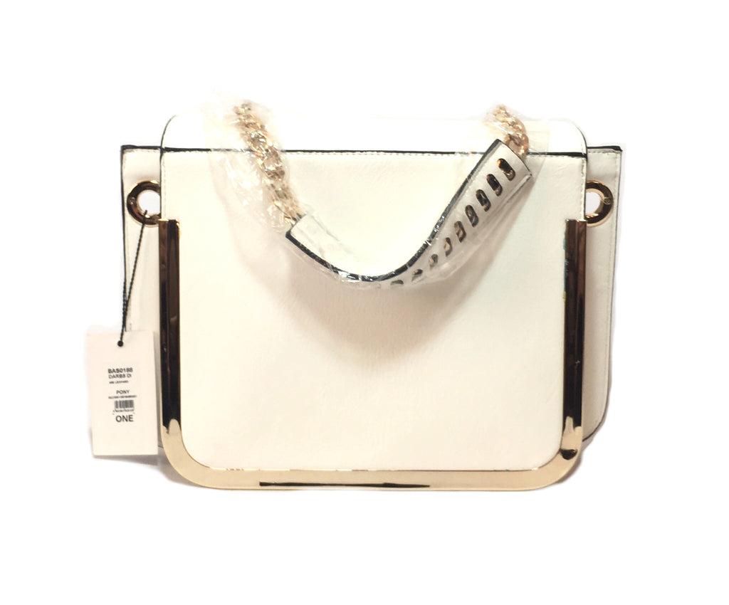 DUNE White Leather and Leopard Print Pony Hair Tote | Brand New |