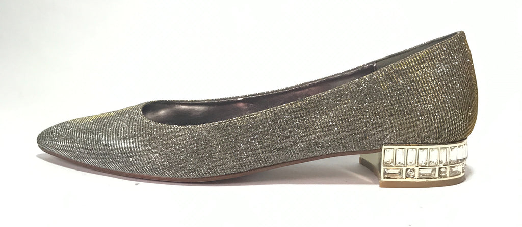 DUNE 'BELA' Glitter Jewelled Pointed Pumps | Like New |