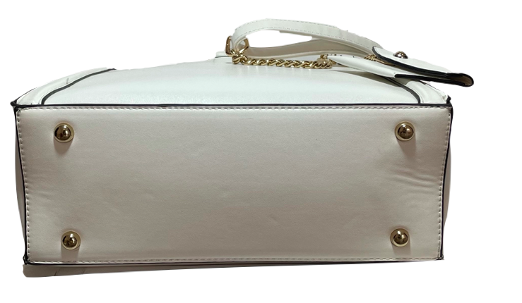 ALDO White & Gold Tote Bag | Gently Used |