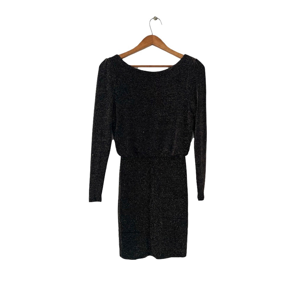 Forever New Black & Gold Glittery Dress | Gently Used |