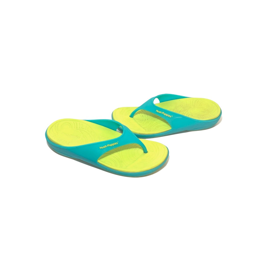Hushpuppies Green Rubber Thong Sandals | Pre Loved |