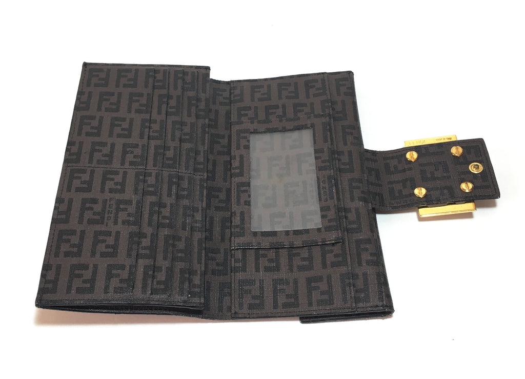 Fendi Brown Monogram Canvas Envelope Wallet | Pre Loved |