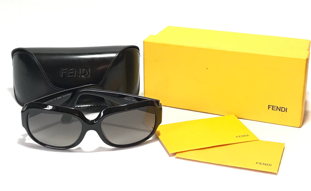 Fendi FS 5011 Black Rectangular Sunglasses | Pre Loved |