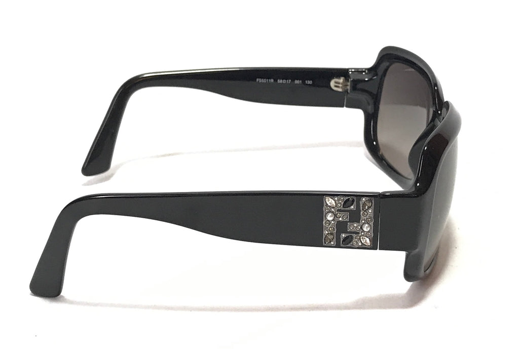 Fendi FS 5011 Black Rectangular Sunglasses | Pre Loved |