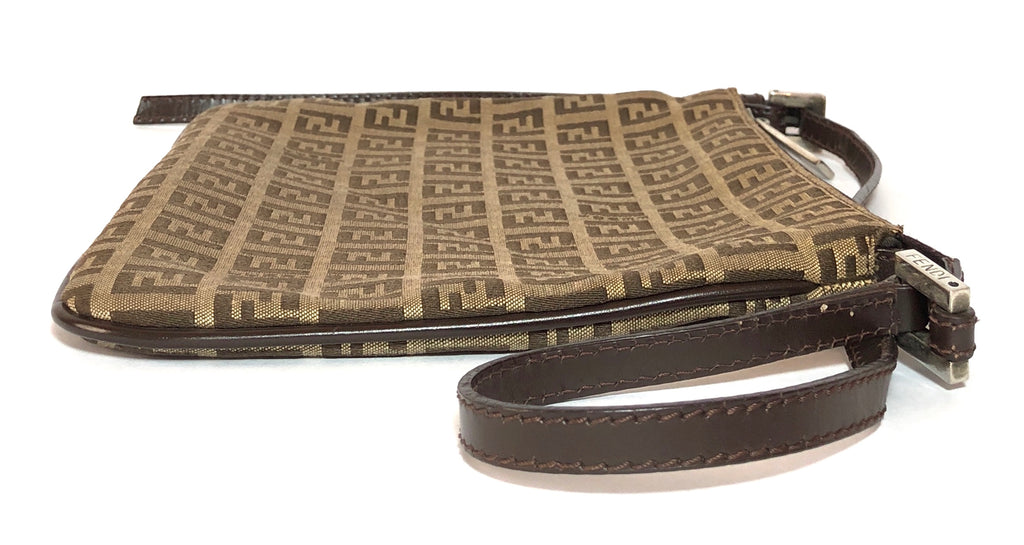 Fendi Vintage Monogram with Leather Trim Small Shoulder Bag | Pre Loved |