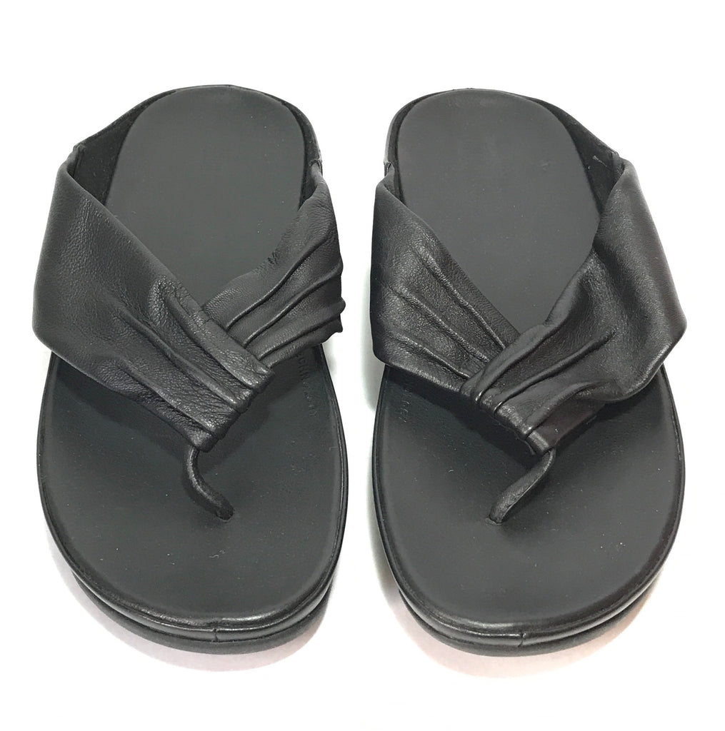 Black Leather FitFlop Sandals | Brand New |