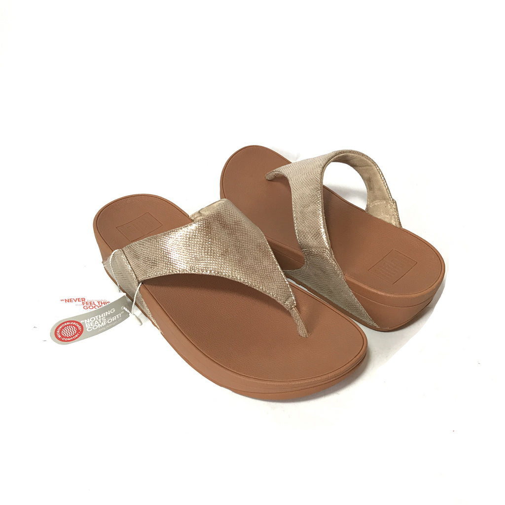 Fitflop Gold & Brown Sandals | Brand New |