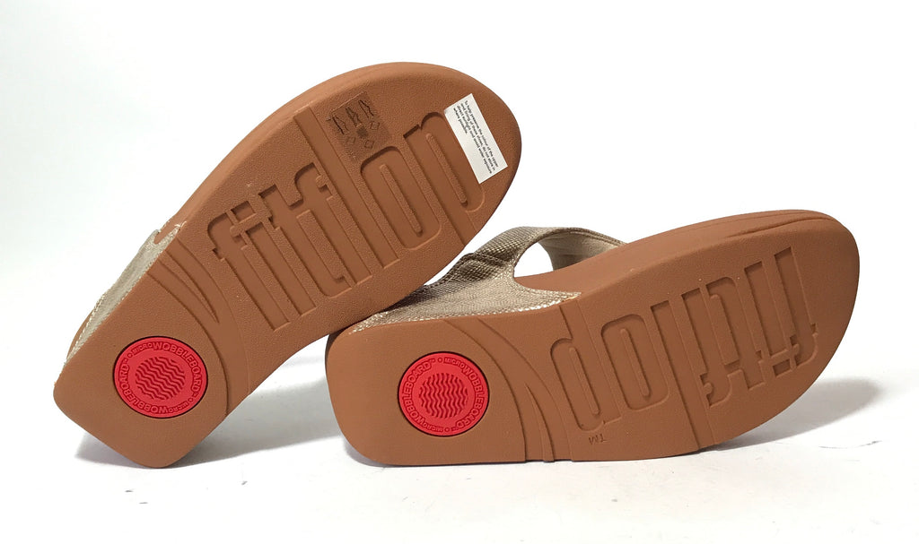 Fitflop Gold & Brown Sandals | Brand New |