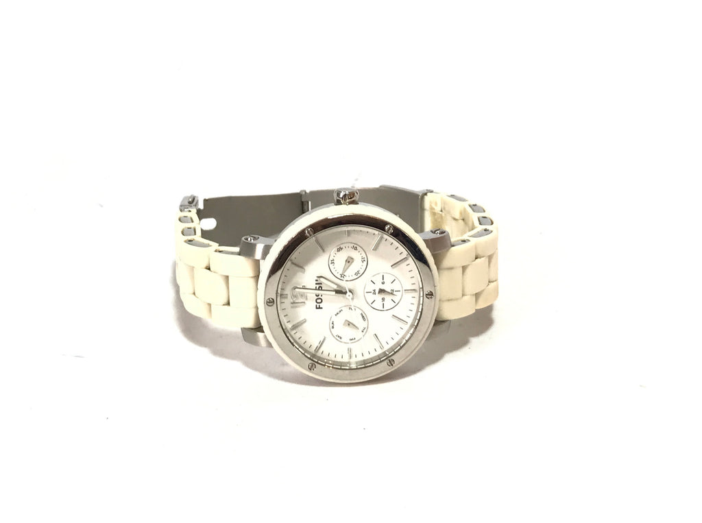 Fossil Ceramic White Bracelet Watch | Pre Loved |