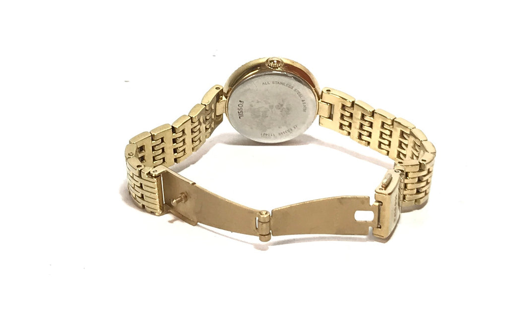Fossil Gold Rhinestone Stainless Steel Watch | Like New |