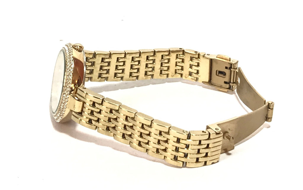 Fossil Gold Rhinestone Stainless Steel Watch Like New Secret Stash