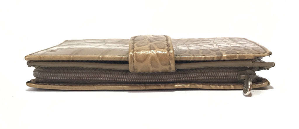 Furla Tan Leather Croc Print Wallet | Gently Used |