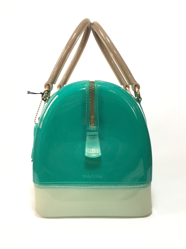Furla Green and White 'Candy Bag' | Gently Used |