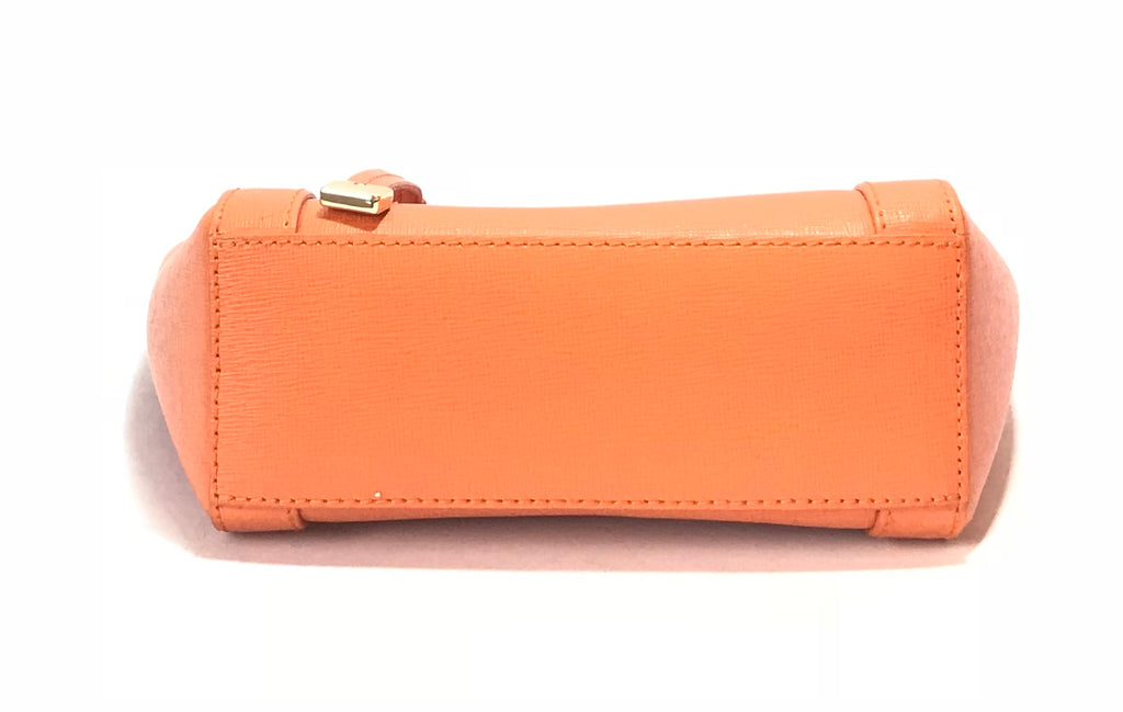 FURLA Orange Leather Crossbody Bag | Like New |