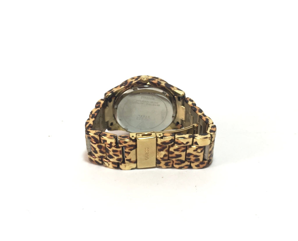 GUESS Leopard Print Gold Watch | Pre Loved |