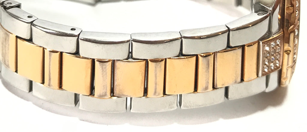 Guess Gold & Silver Rhinestone Bracelet Watch | Gently Used |