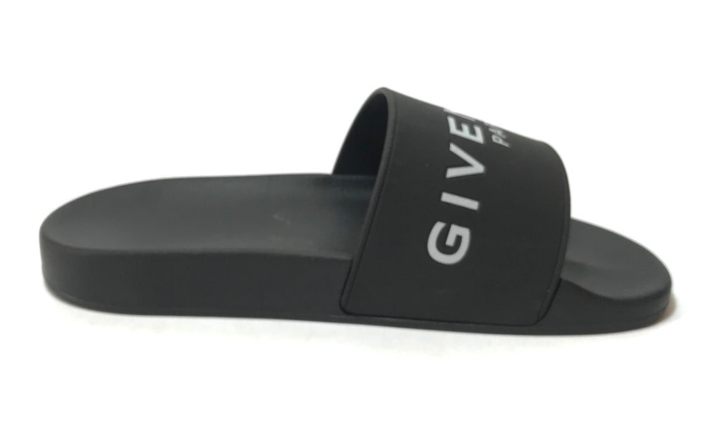 Givenchy Black Logo Rubber Slides Gently Used Secret Stash