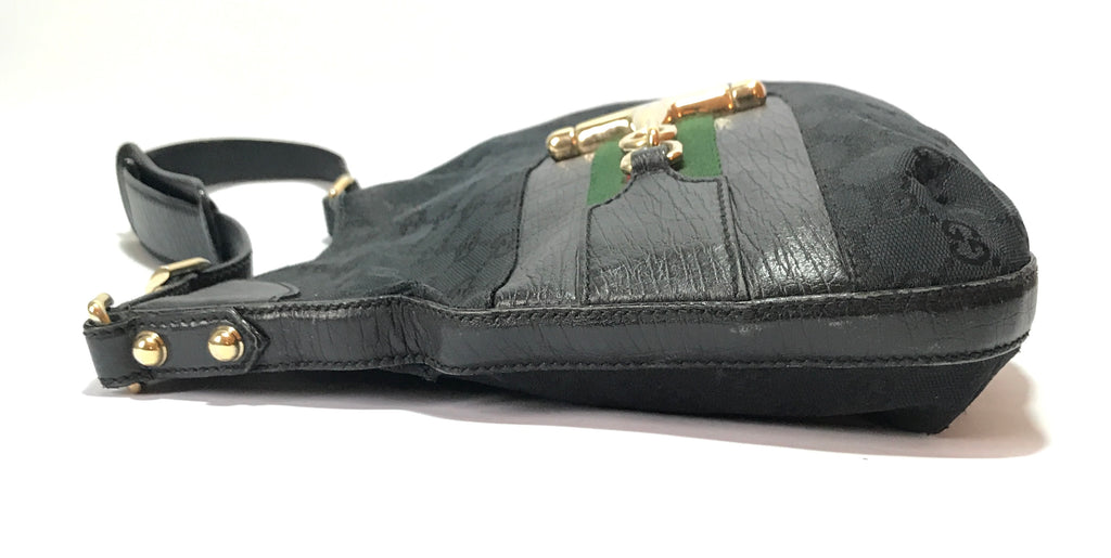 Gucci Black Monogram Shoulder Bag | Pre Loved |