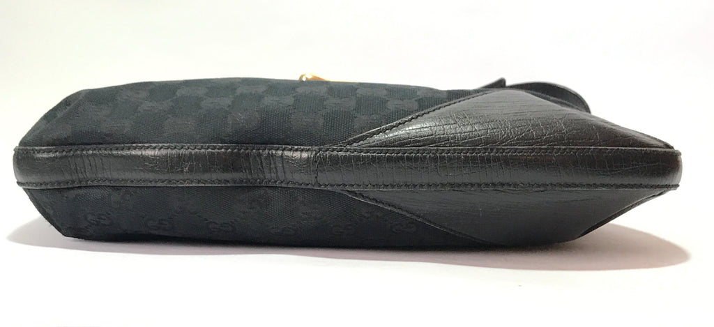 Gucci Black Monogram Shoulder Bag | Pre Loved |