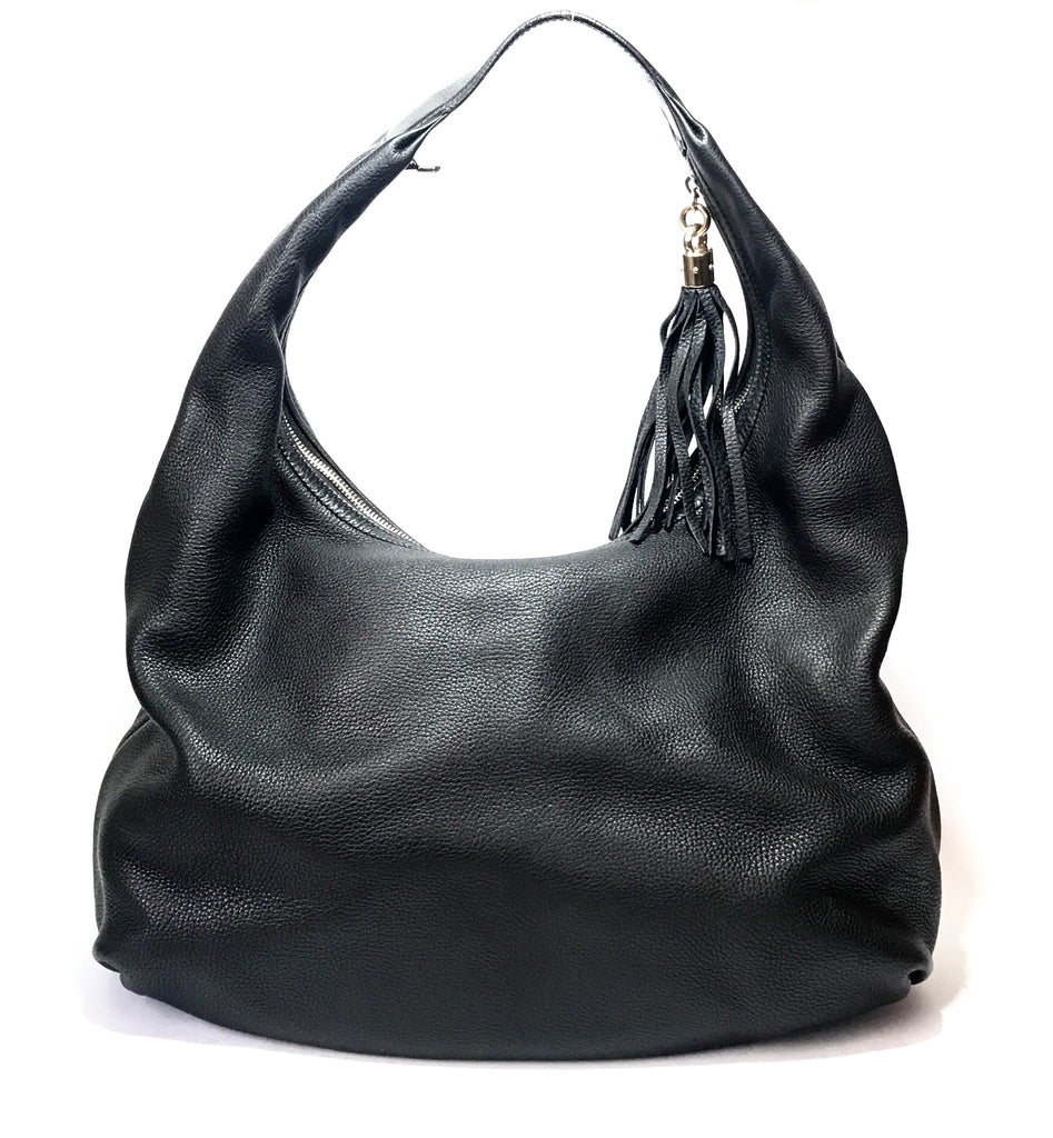Gucci Black Pebbled Leather Soho Hobo Shoulder Bag | Like New |