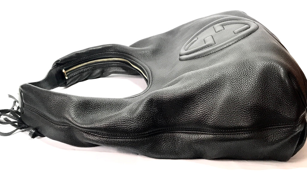 Gucci Black Pebbled Leather Soho Hobo Shoulder Bag | Like New |