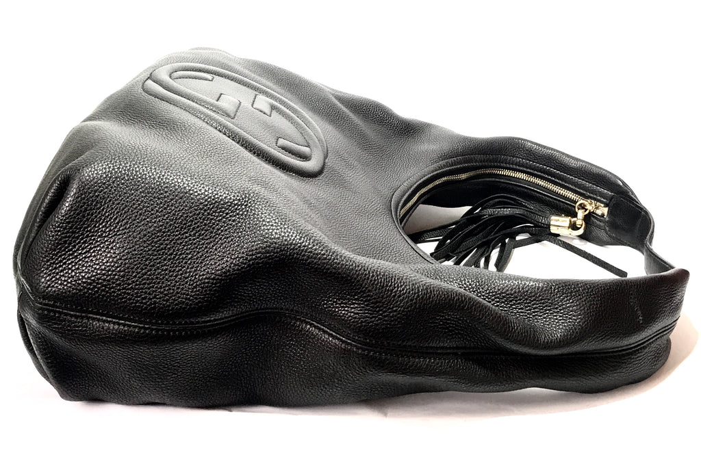 Gucci Black Pebbled Leather Soho Hobo Shoulder Bag | Like New |
