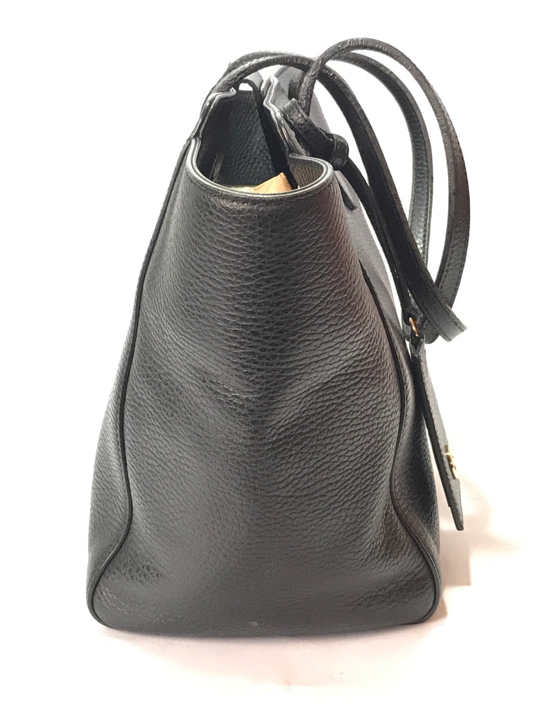 Gucci Black Leather 'Swing' Tote | Pre Loved |