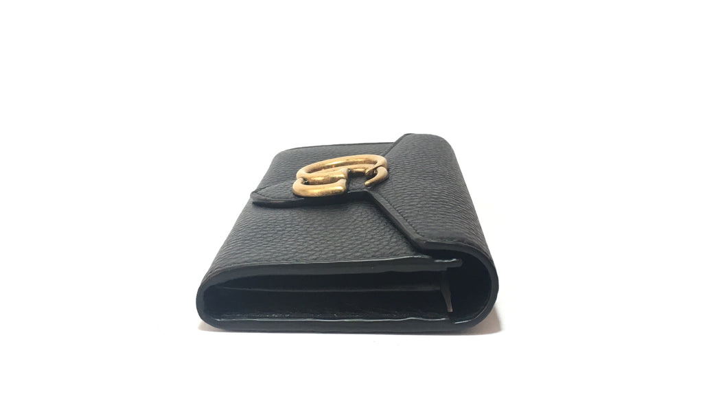 Gucci GG 'Marmont' Black Leather Continental Wallet | Brand New |