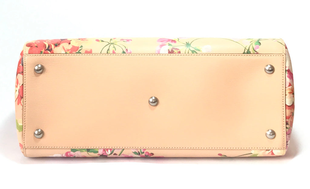 Gucci Bamboo Shopper Blooms Leather Tote Bag | Like New |