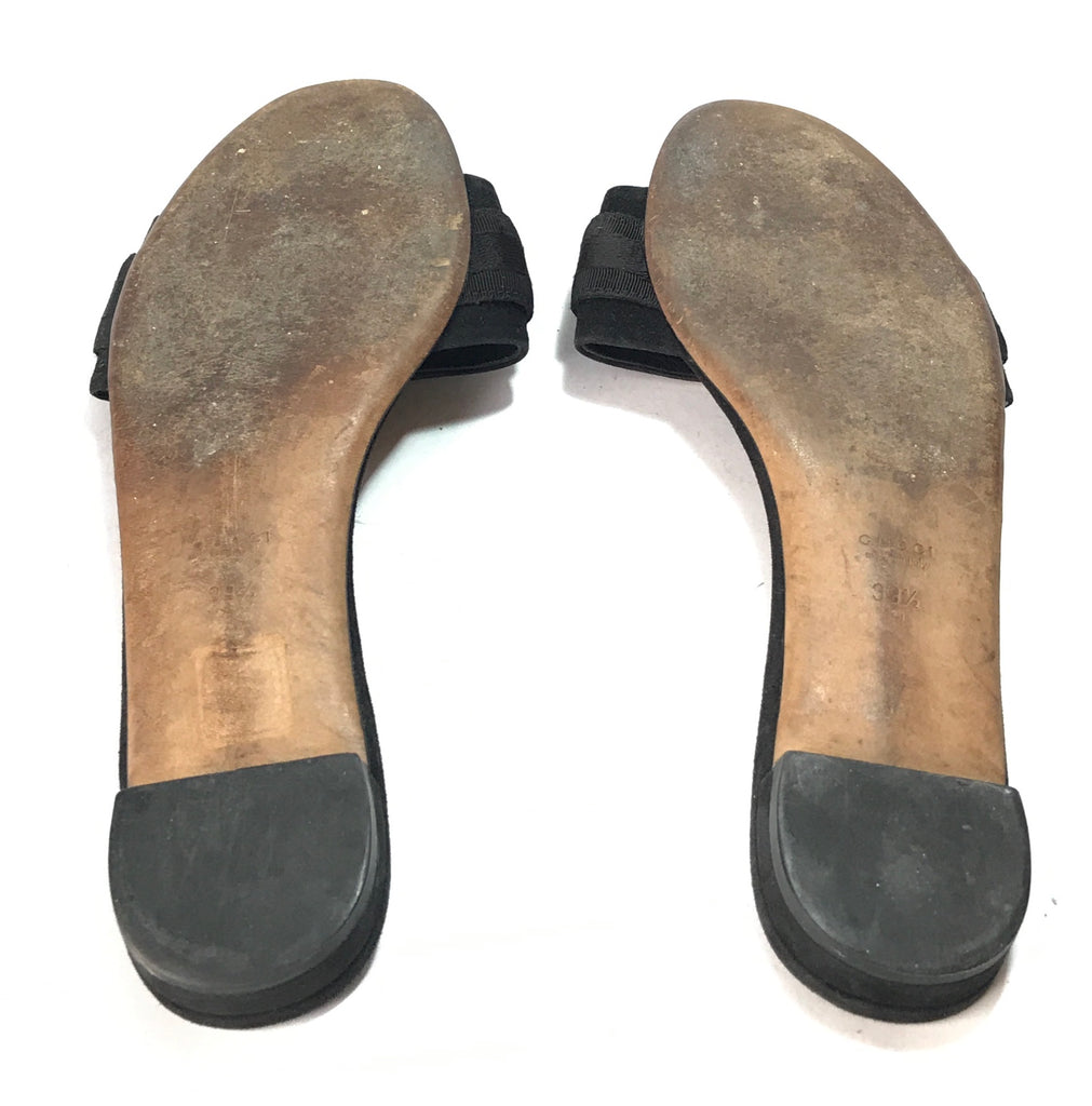 Gucci Black & Gold GG Logo Flats | Pre Loved |