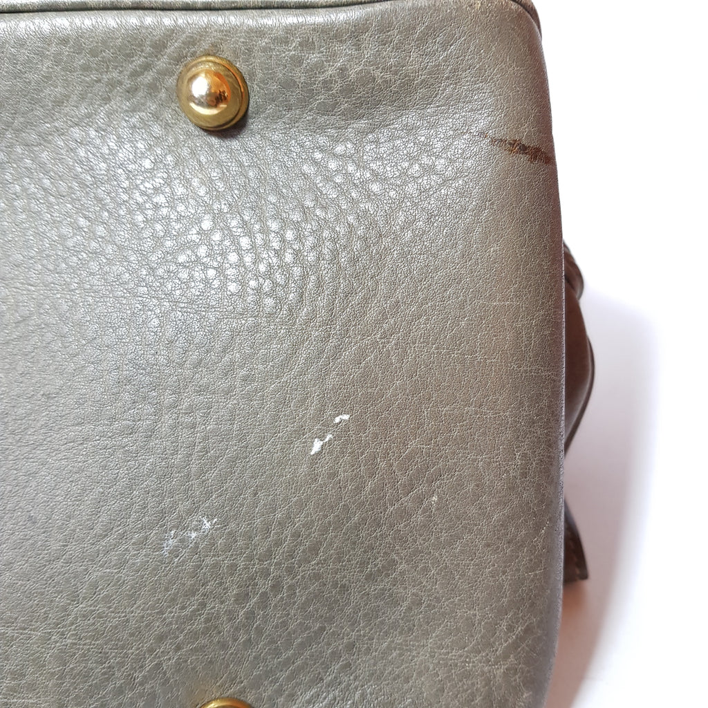 Gucci Pebbled Leather Grey Horsebit Tote | Pre Loved |