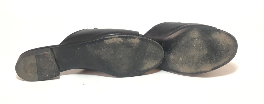 Gucci Crystal Leather Slide Sandals | Pre Loved |